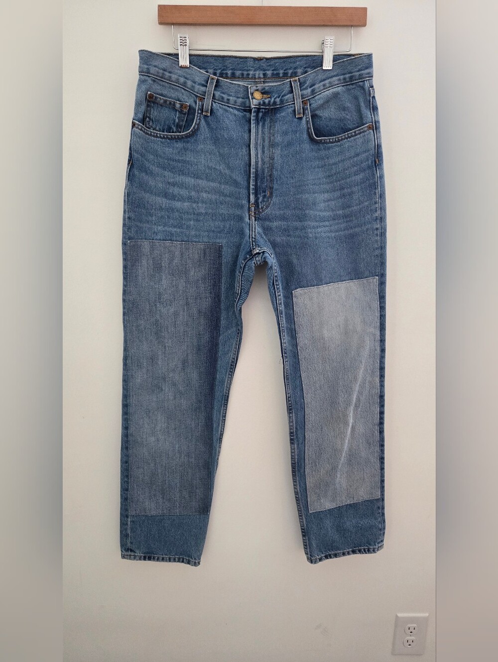 Vintage B Sides Reworked Patchwork Jeans, 28